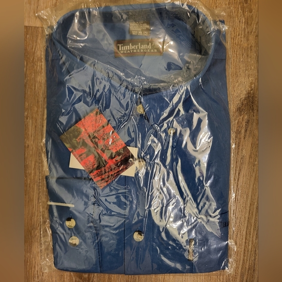 Timberland Weathergear Button Shirt XXL Blue - Picture 2 of 5